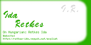 ida retkes business card